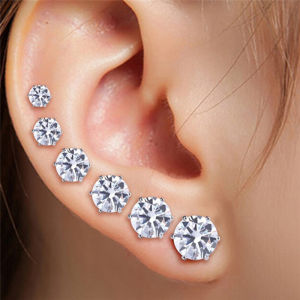 MillionGrid 6 12 cặp tinh thể Rhinestone tai Stud Bông tai cưới Bông Tai đồ trang sức quà tặng