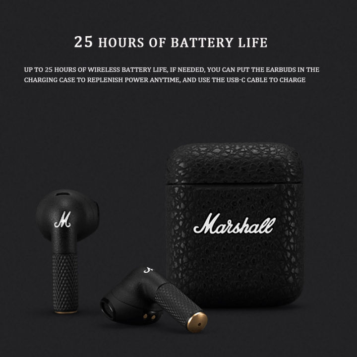 Marshall%20Minor%20III%20Earbuds%20Marshall%20Wireless%20Bluetooth%20Earphones%20Waterproof%20Sports%20Earbuds%20for%20IOS/Android%20Bluetooth%20Headset%2020%20Hours%20of%20Battery%20Life%20Marshall%20Earphones%20Original%20-%20Image%203