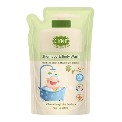 เจลอาบน้ำและสระผม อองฟองต์ สูตรอ่อนโยน Organic Plus Enfant ผลิตปี 2024