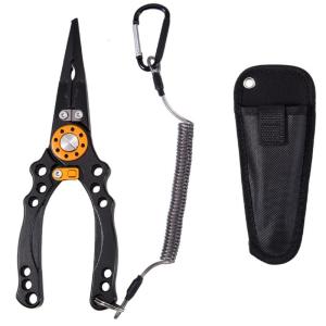Aluminum Alloy Fishing Pliers Hook Remover Outdoor Fish Line Tool Comfortable Grip Scissors Fishing Accessories