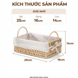 Giỏ Cói Đa Năng Có Quai Đựng Đồ - Phong Cách Vintage Phong Cách Hiện Đại Đa Năng
