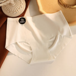 [YWEOKCAU]Ice Silk Seamless Panties Women Mid Waist 7A Antibacterial Panty Lightweight Comfortable Breathable Underwear