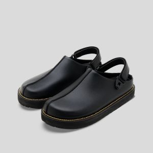 Navara Footwear - Sepatu Sandal Mule Slip On Casual Sporty Pria Full Black | NVR Debonaire 066