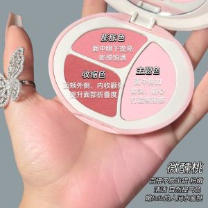 Trang điểm Novo tâm trạng ba màu Blusher tấm đồng bằng tự nhiên mở rộng co sửa chữa sáng ba-trong-một Matte Rouge