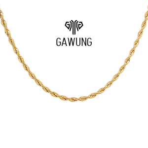 Kalung Pria Wanita Emas Tambang Titanium KKEEK