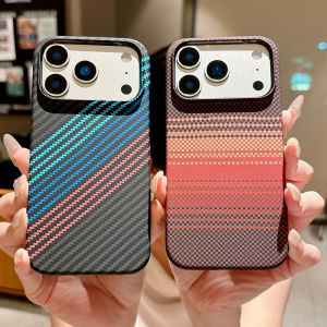 Ultra Thin Carbon Fiber Textured Plastic Case for iPhone 17E 17 Air 16 15 14 13 12 Pro Max Plus 11 16E Frameless Cooling Cover