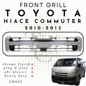ERMETIQ FRONT GRILL for TOYOTA HIACE COMMUTER 2010-2013 CHROME FINISH