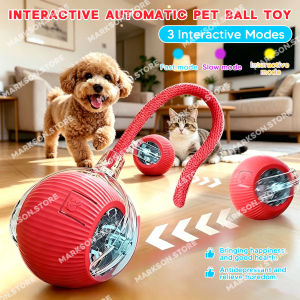 Pet Ball Toy Auto Rolling Obstacle Avoidance Interactive Ball Rechargeable 3 Modes Electric Ball Toy