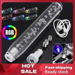 🚚【Local Express Delivery】🚚 12 24V LED Car Gear Shift Knob Handle Extender Light RGB Manual Shifter Stick Lever With USB Charger