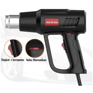 REAIM Heat Gun 220V - Pistol Angin Panas untuk Strip Cat Shrink Tube & Lem
