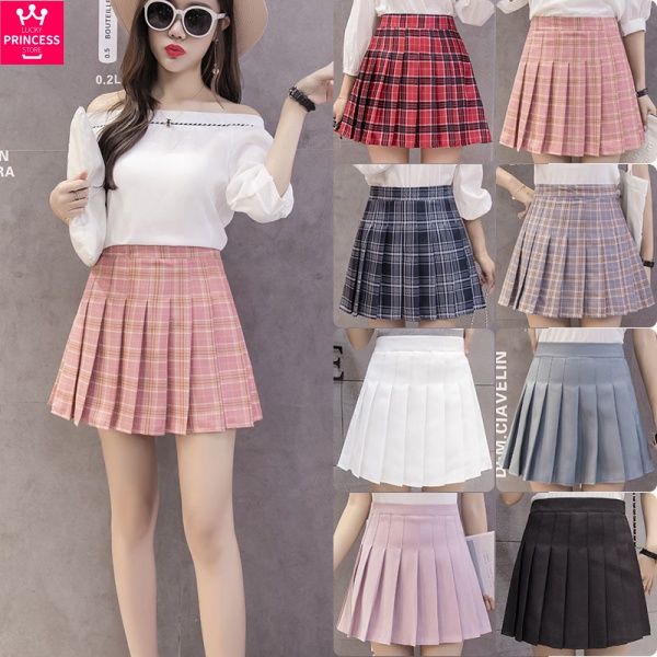 Plaid Pleated Skirt Short Skirt Female Summer Students Korean Spring and Autumn High Waist A line Skirt Lazada PH