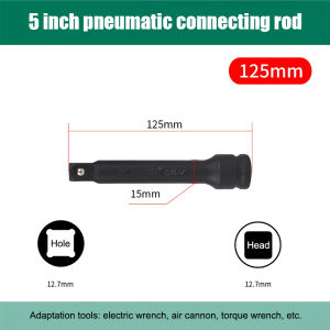 1/2 Joint 3-inch Socket 1/2" Air Gun Socket Adapter Extension Rod Connecting Rod  Impact Socket Hex Socket