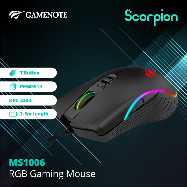 Gamenote MS1006 RGB Backlit Gaming Mouse Lazada