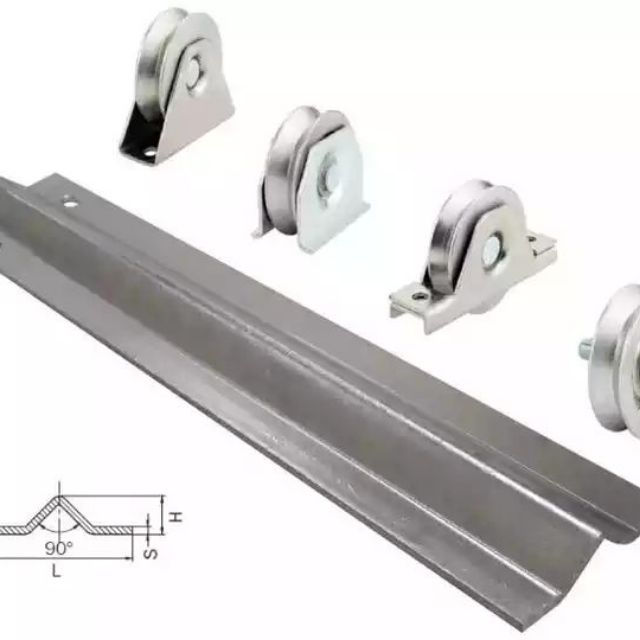 Sliding Gate Floor Guide Rail Bolt Down Galvanized Ground Track, U or V