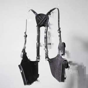 Stylish Leather Holsters Bag with Adjustable Strap Retro Underarm Holsters Pouch for Cosplay and Theater Performances