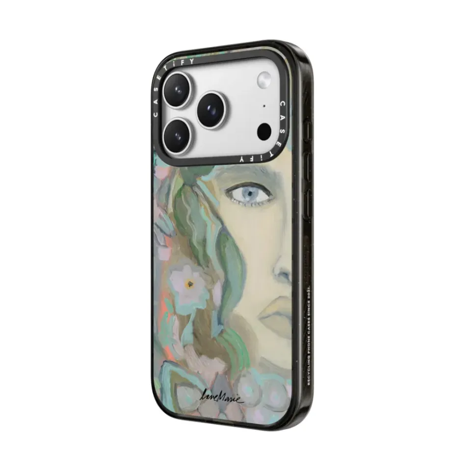 CASETiFY Heart Evangelista Pattern Acrylic Shockproof with MagSafe