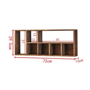 Narrow Wall Shelf Rack Wall Rack Wall Shelf Display  Retro Storage Rack Multi-Layer Lattice Frame High Quality Narrow Wall Shelf Rack