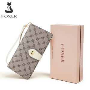Foxer Brand long wallet for women wallets women card holder wallet for women wristlet wallet women cellphone wallet for women