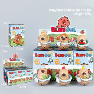 [Johor Ready Stock] Capybara Swing Blind Box Figure Full Set 6Pcs Birthday Gift For Kids School Capibala Swing Series Blind Box Trendy Handmade Ornament