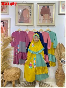 gamis anak + krudung usia 2-10 thn