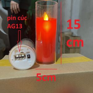 Nến cốc điện tử đên cầy ly sử dụng pin trang trí quán cafe nhà hàng tiệc sinh nhật