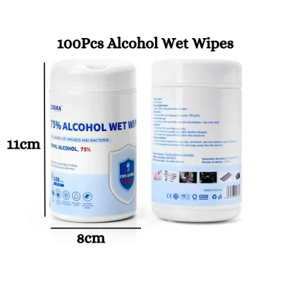 Alcohol Wipes Tong Wet Wipes Cleaning Wet Wipes Tisu Lap Tisu Basah Anti Bakteria 消毒湿巾 湿纸巾