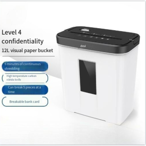 Deli A4 Electric Paper Shredder Machine Heavy Duty Shredder Machine 12L Automatic Paper Shredder