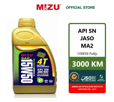 [FREE Shipment] Mizu 4T 15W50(API SN) Fully Synthetic Lubricant Motorcycle Engine Oil 1L [New Product ] motorsikal motorbike bike minyak hitam minyak pelincir minyak engin 4t motor viral siap pos Naza Benelli Honda Yamaha KTM Modenas SYM SUZUKI KAWASAKI