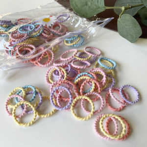[SG] 60PC 100pc Korean Design Macaron Candy Color Small Hair Band Hair Ties For Kids 1-4 Years Old Not Hurt The Hair Rope Small Tying Hair Rubber Band High Elasticity Cute Baby Kids Headdress Hair Ring