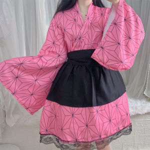 Halloween Thanh Gươm Diệt Quỷ cos Quần Áo Đội Diệt Quỷ Kamado Tanjiro Nezuko cospaly Trang phục anime nữ