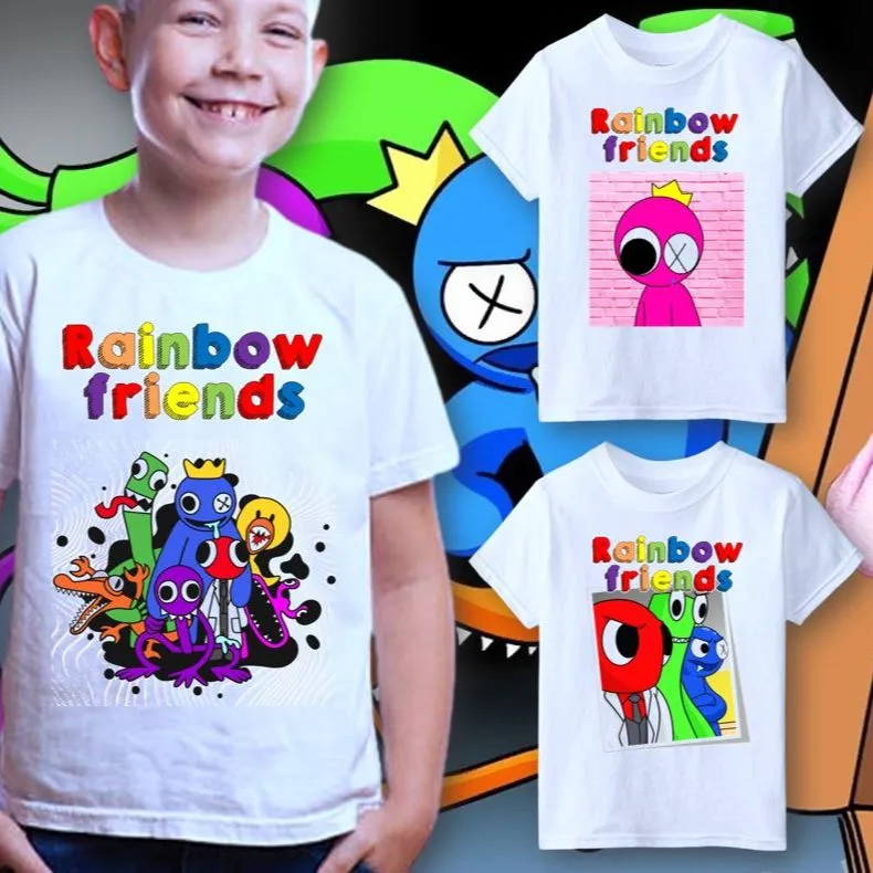 RAINBOW FRIENDS ROBLOX KIDS Shirt anime CHARACTER TSHIRT 0-12