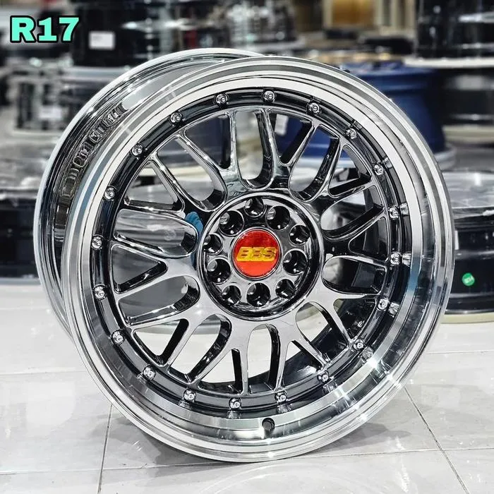 Velg Terios R17 velg mobil racing R17 BBS LM BLACK CROME PCD 5X100 - 5X114,3 velg ring ...