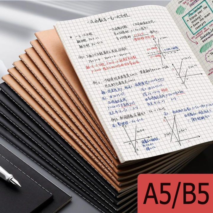 สมุดปกน้ำตาล สมุดบันทึก สมุดโน๊ต สมุดกริด 36 แผ่น ขนาด B5/A5 ราคาส่ง ...