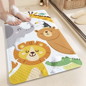 PVC Cartoon Bathroom Mat Non-slip Mat Foot Mat Suction Cup Waterproof Shower Room Bathtub Mat