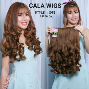 แฮร์พีช hairpiece แฮร์พีช calawigs ชิ้นหนาพิเศษไหมด้านเหมือนผมจริง แฮร์พีชลอนยาว รหัส 1193 กว้าง28cm ยาว55cm