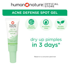 Human Nature Acne Defense Spot Gel 15g with Tea Tree Oil for Acne-Prone Skin | Pimple-Fighting Spot Treatment for Breakouts (No Harmful Chemicals)