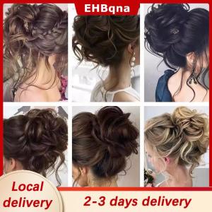 [COD]  HOT SALE Ship within 24 hours Synthetic Curly Bun Messy Claw Chignon Clip Elastic Hair Scrunchies Hairpieces Donut Updo Hair Pieces For Women