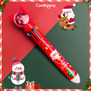 Pulpen Natal 10 warna Santa Claus Snowman Ballpoint Christmas Bolpoin Bolpen Pen Xmas Cute Lucu Imut Kado Hadiah
