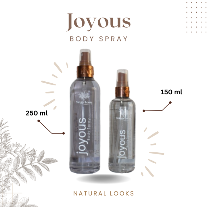Natural Looks Joyous Body Spray (150ml) 150Ml Premium Body Spray