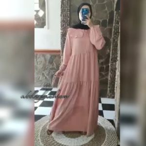 Gamis Crinkle Uragiri Premium Dress Simpel Bahan Rubiah Dotti Gamis Crinkle Ruby Timbul Gamis Bahan Crinkle Terbaru Kekinian