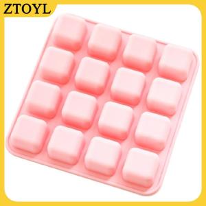 ZTOYL 16 khoang vuông bánh nướng Silicone khuôn thạch sô cô la Nấm cục Brownie bánh khuôn làm xà phòng khuôn bánh trang trí công cụ