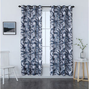 Maple Leaf Print Blackout Curtain For Window Bedroom And Living Room With Ring 135x160/220cm Draperies Curtains Makapal At Mahaba