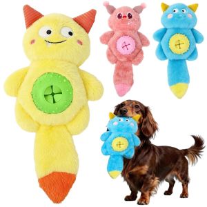 OUTOPEN Cartoon Pet Chew Plush Toy Bite-resistant Creative Pet Leaky Food Toy Pet Supplies Portable Interactive Dog Feeder Relieve Boredom