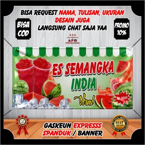 Spanduk Banner Jualan Es Semangka Viral Banner Semangka Viral Kekinian