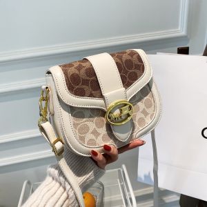 IELGY Ladies Wide Shoulder Strap Saddle Bag Fashion One Shoulder Crossbody Small Square Bag Trendy