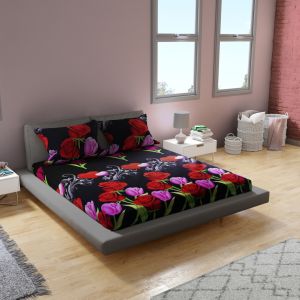 Sprei motif elegan 90x200/100x200/120x200/160x200/180200/200x200 King Size