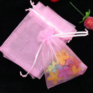 Mixed Color Sheer Organza Bags for Wedding Favor With Drawstring Premium Jewelry Pouches Party for Festival Gift Candy  Fruit Protection