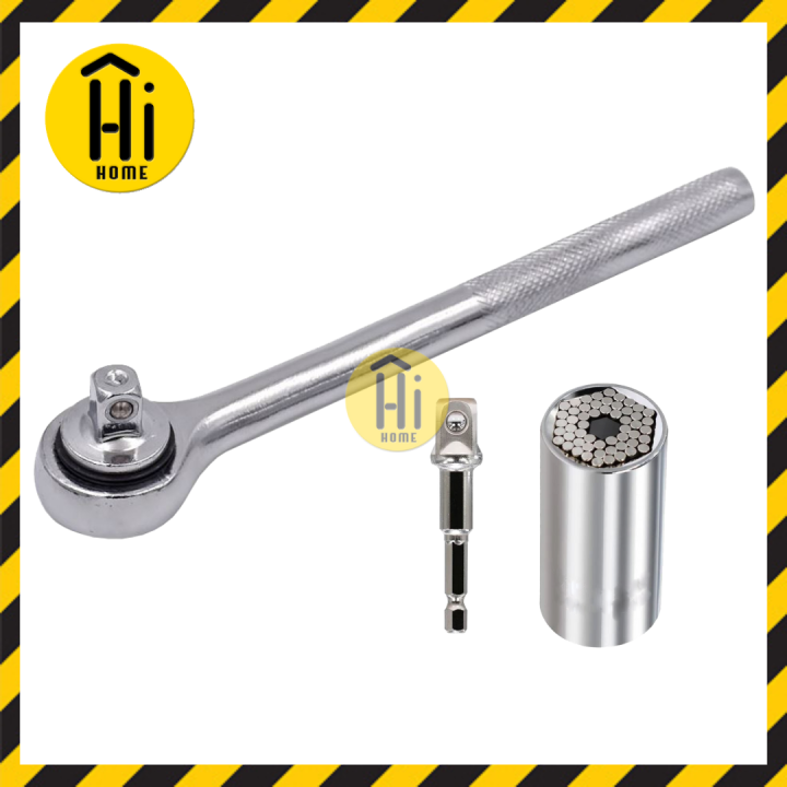 Gator Grip SelfAdjusting Ratchet Universal Socket Wrench Set Lazada