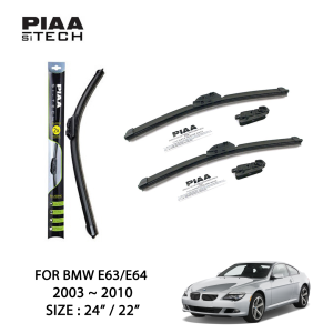 BMW M6 E63/E64 PIAA Si-Tech Silicone Wiper (24" / 22")