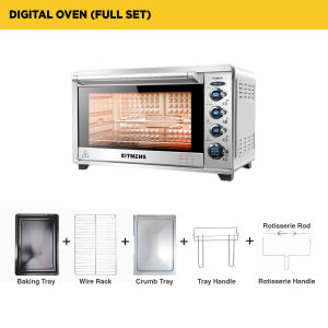 KITMENS KM-KO65 Digital Electric Smart Stainless Steel 65L Oven Kitchen Countertop Conventional Toaster With Fan/9 Preset Programmed 60L Oven BR